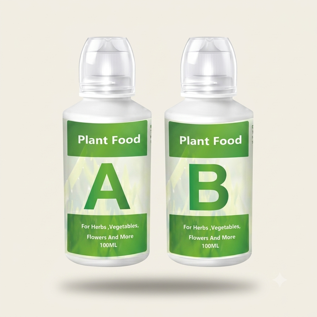 Hydroponic A/B Plant Nutrient Solution Set for Indoor Gardens, Vegetables, Flowers & Hydroponic Growing