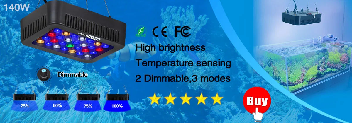 Smart Terrarium Light App Control Full Spectrum Fish Tank Light Bluetooth Coral Reef Lamp for Freshwater Saltwater Tank Lamps
