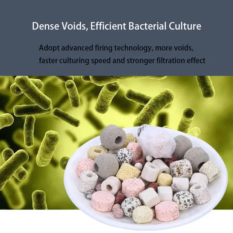 100g 250g 15 Types Aquarium Bio Balls Biochemical Ball Filter Media for Aquarium Filter Accessories for Fish Tank Effective