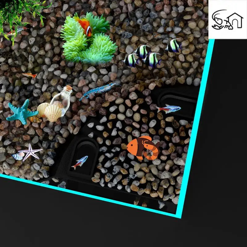 Aquarium Corner Hiding Cave, Small Fish Shrimp Hideouts Underground Cave Shelter, Fish Tank Decoration, Aquatic Pet Supplies