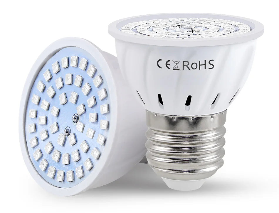 Full-Spectrum LED Plant Grow Light Bulb for Indoor Flowers, Herbs & Seedlings — E27, E14, GU10, B22, MR16 — 5W, 7W & 9W Options
