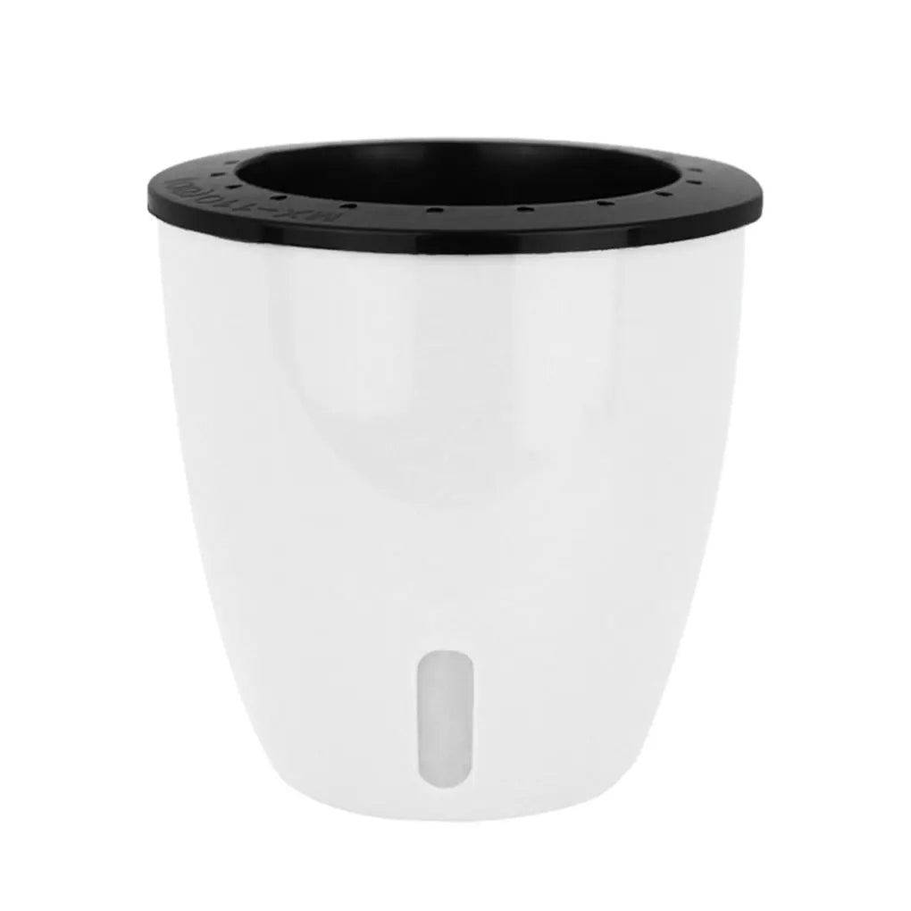 White Indoor Plant Pot with Drainage System for Herbs, Houseplants & Small Plants — 11×11cm, 13×13cm, 18×19cm