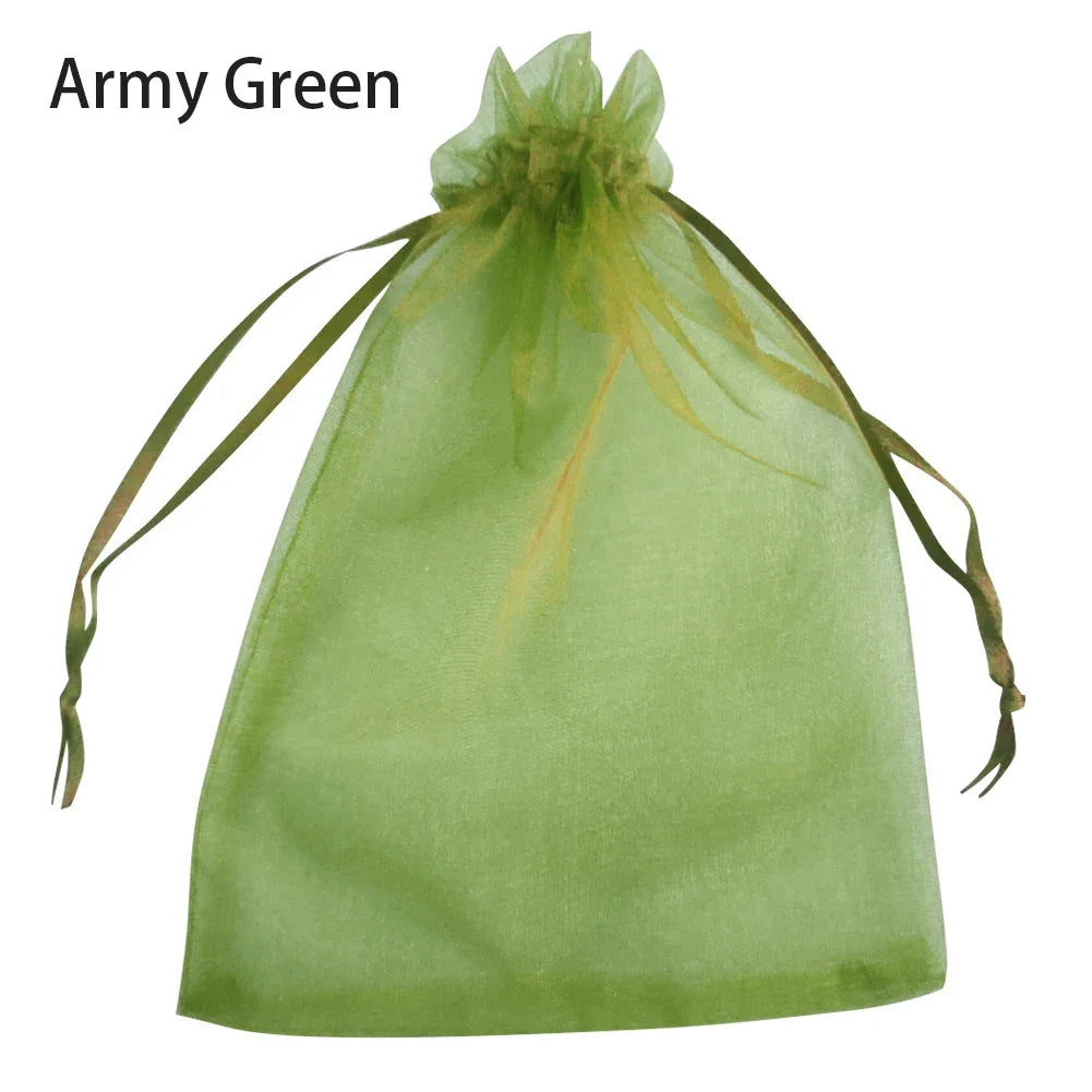 Drawstring Fruit Protection Mesh Bags for Figs, Lemons, Strawberries, Grapes & Vegetables — 7×9cm, 10×15cm, 17×23cm, 20×30cm — 50 & 100 Pack