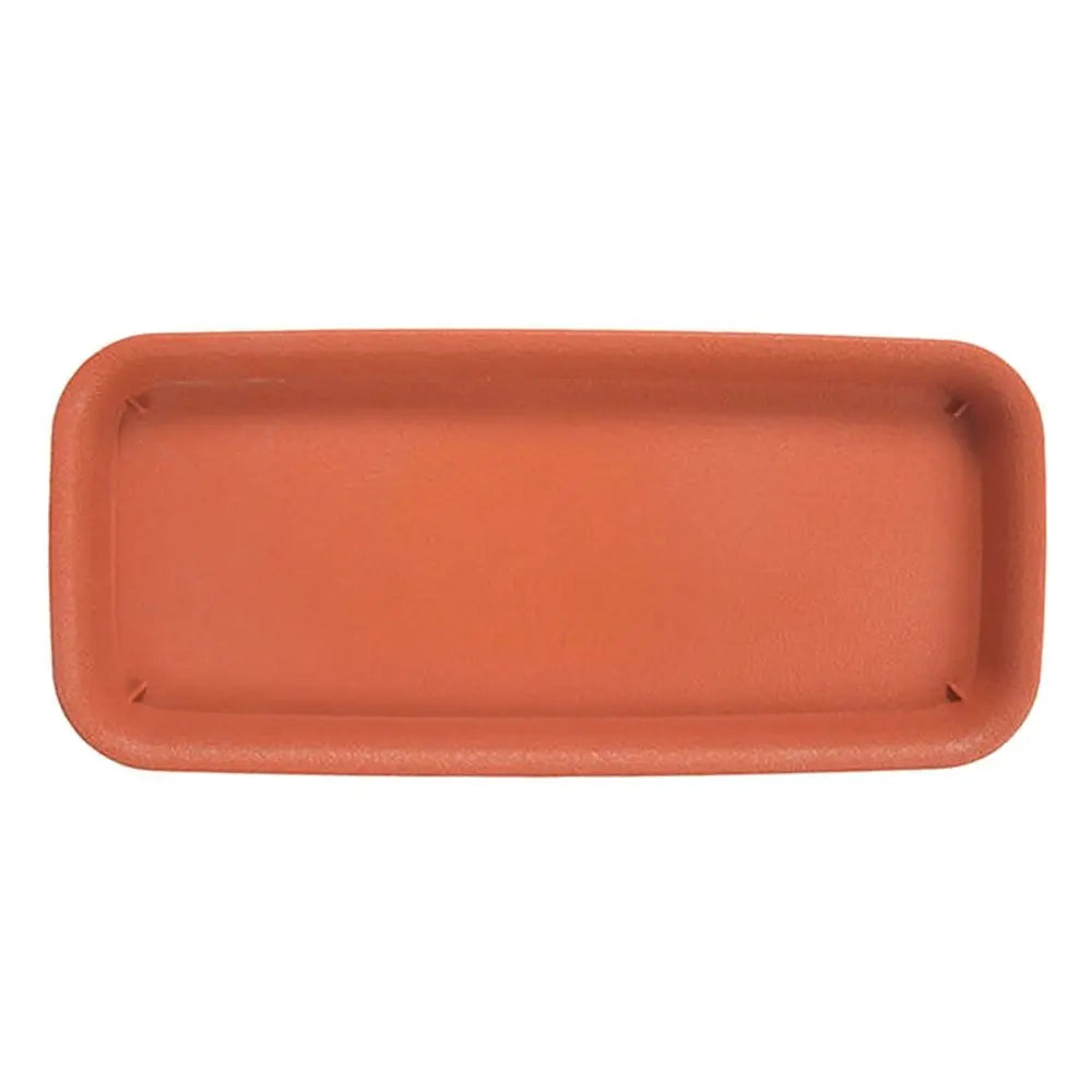 Heavy-Duty Rectangular Plant Saucer Drip Tray for Indoor & Outdoor Pots — BPA-Free, Brown/White/Black, 4 Size Options