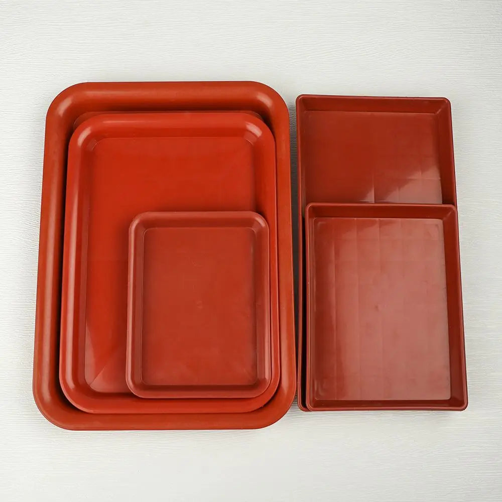 Rectangular Plastic Plant Saucer Drip Tray for Indoor & Outdoor Planters — BPA-Free, 6 Size Options from 18×13.5cm to 35×25cm