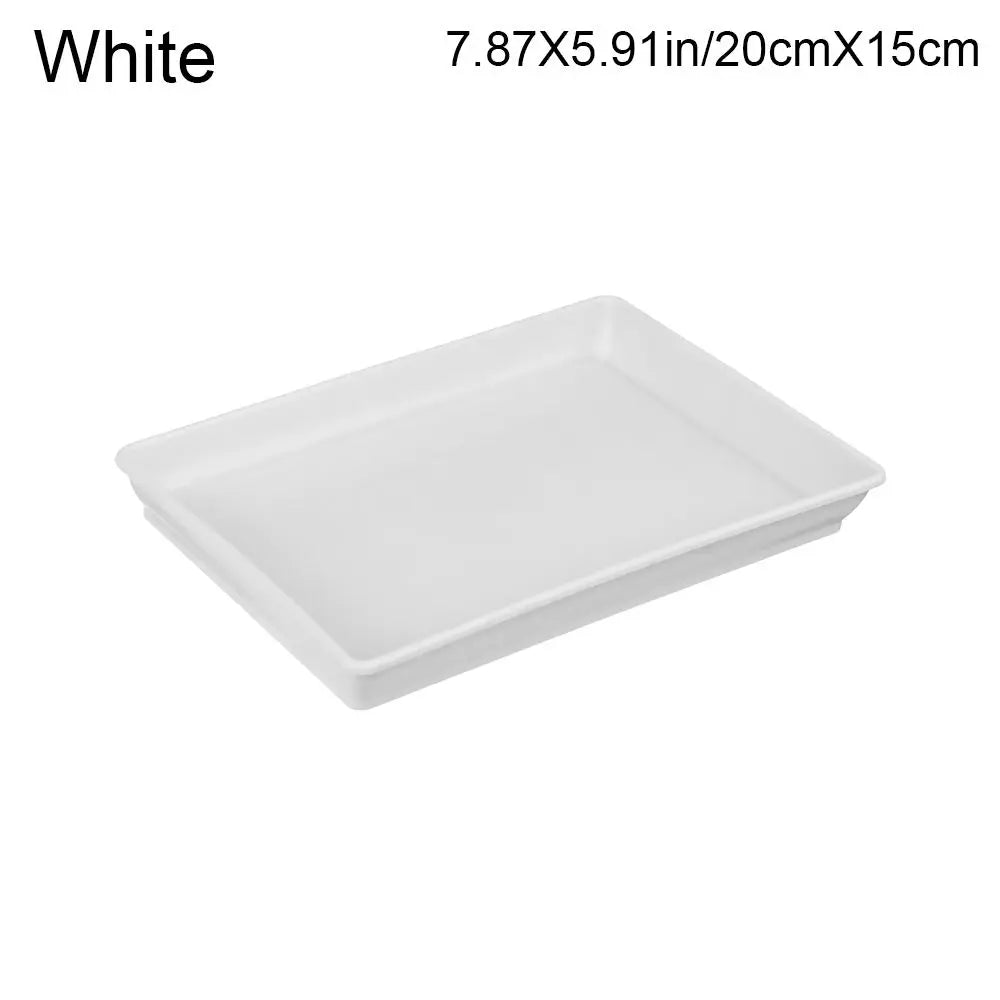 Rectangular Plastic Plant Saucer Drip Tray for Indoor & Outdoor Planters — BPA-Free, 6 Size Options from 18×13.5cm to 35×25cm
