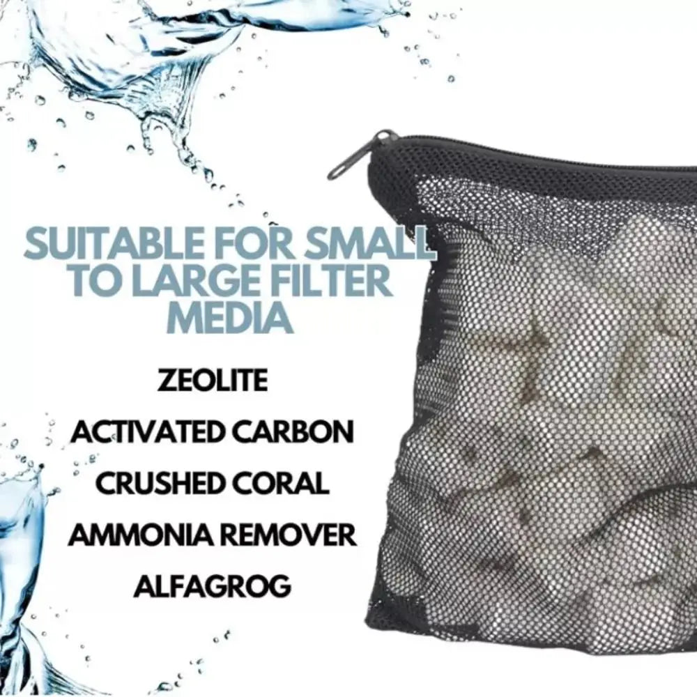 Isolation Bag Nylon Filter Bag Pond Media Reusable Isolation Bag for Aquarium Fish Tank Black White Filter Net Bag
