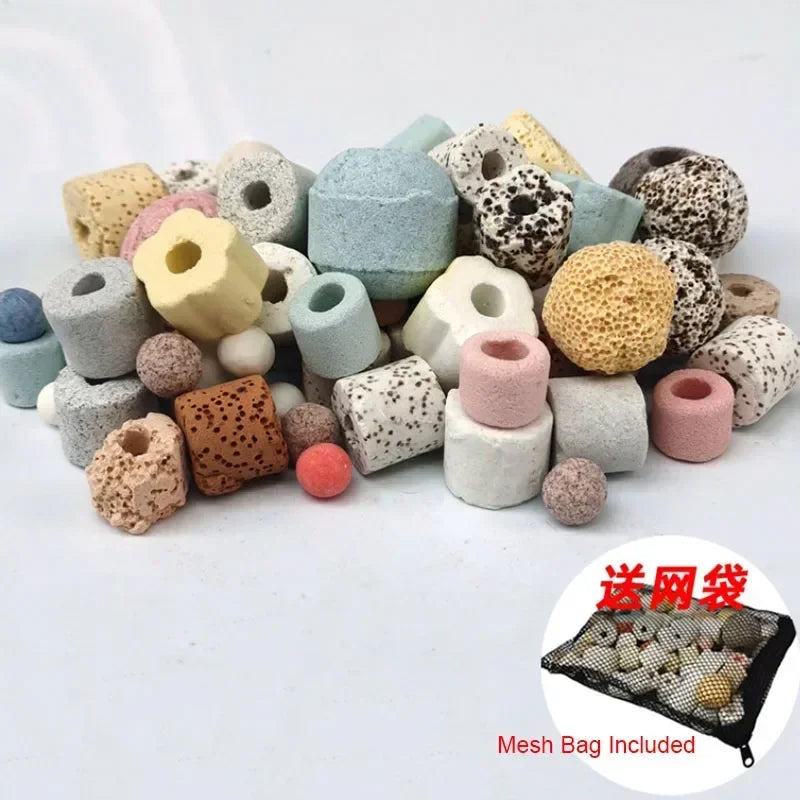 100g 250g 15 Types Aquarium Bio Balls Biochemical Ball Filter Media for Aquarium Filter Accessories for Fish Tank Effective