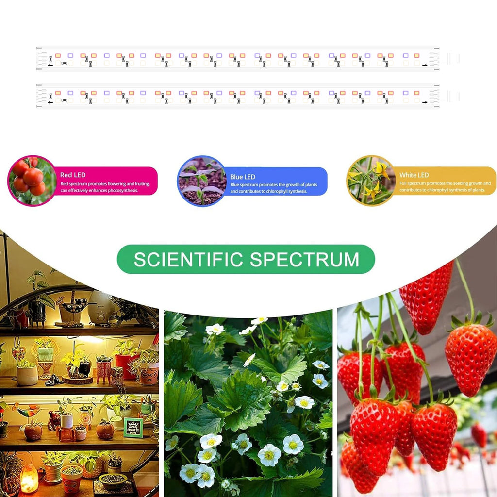Smart Adjustable Full-Spectrum LED Grow Light Bar for Indoor Plants & Plant Shelves — Tuya Compatible, 2pc & 4pc, US/EU/UK Plug
