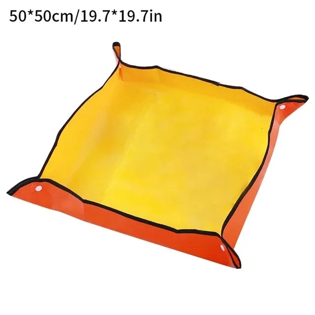 Waterproof Foldable Plant Repotting Mat for Succulents, Houseplants & Soil Cleanup — 50×50cm to 100×100cm Options