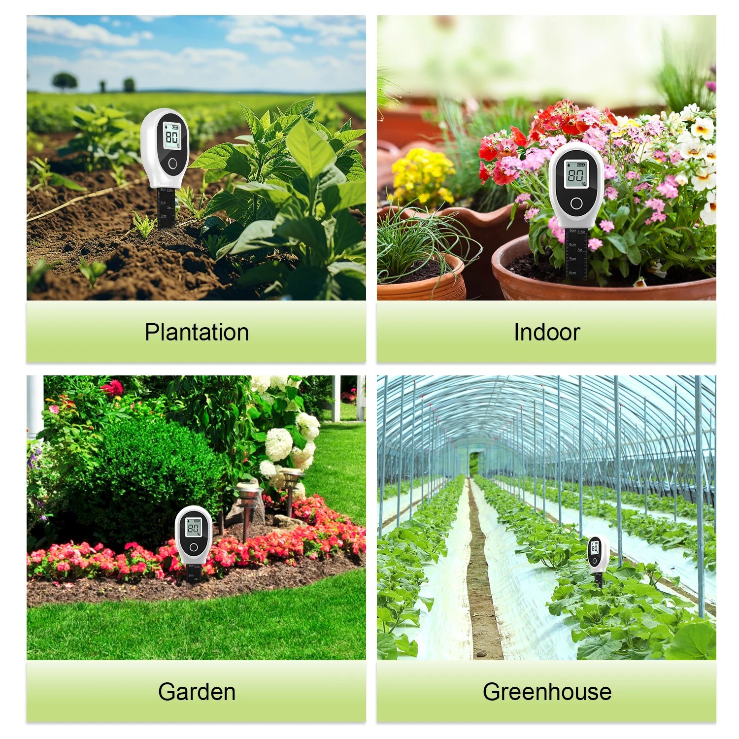 Digital Soil Moisture Meter with Backlit Display for Houseplants, Gardens, Lawns & Container Plants — High Accuracy 0–99%