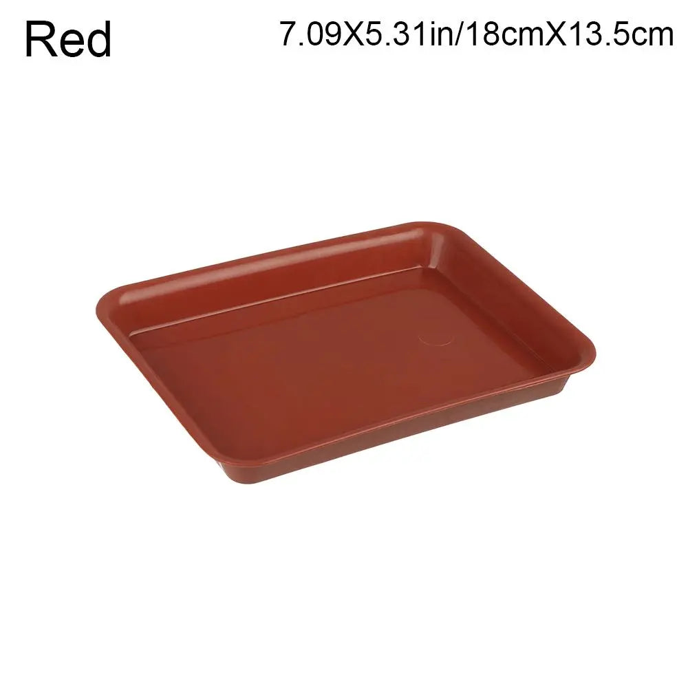 Rectangular Plastic Plant Saucer Drip Tray for Indoor & Outdoor Planters — BPA-Free, 6 Size Options from 18×13.5cm to 35×25cm