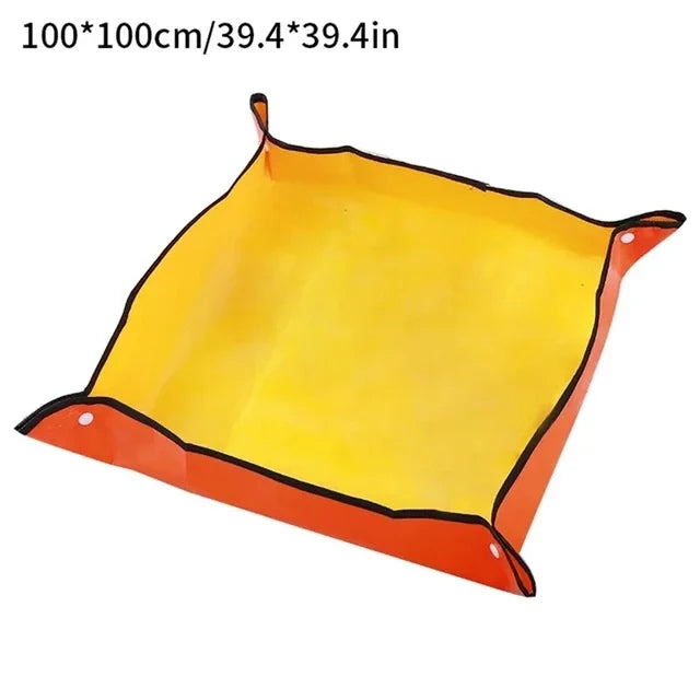 Waterproof Foldable Plant Repotting Mat for Succulents, Houseplants & Soil Cleanup — 50×50cm to 100×100cm Options