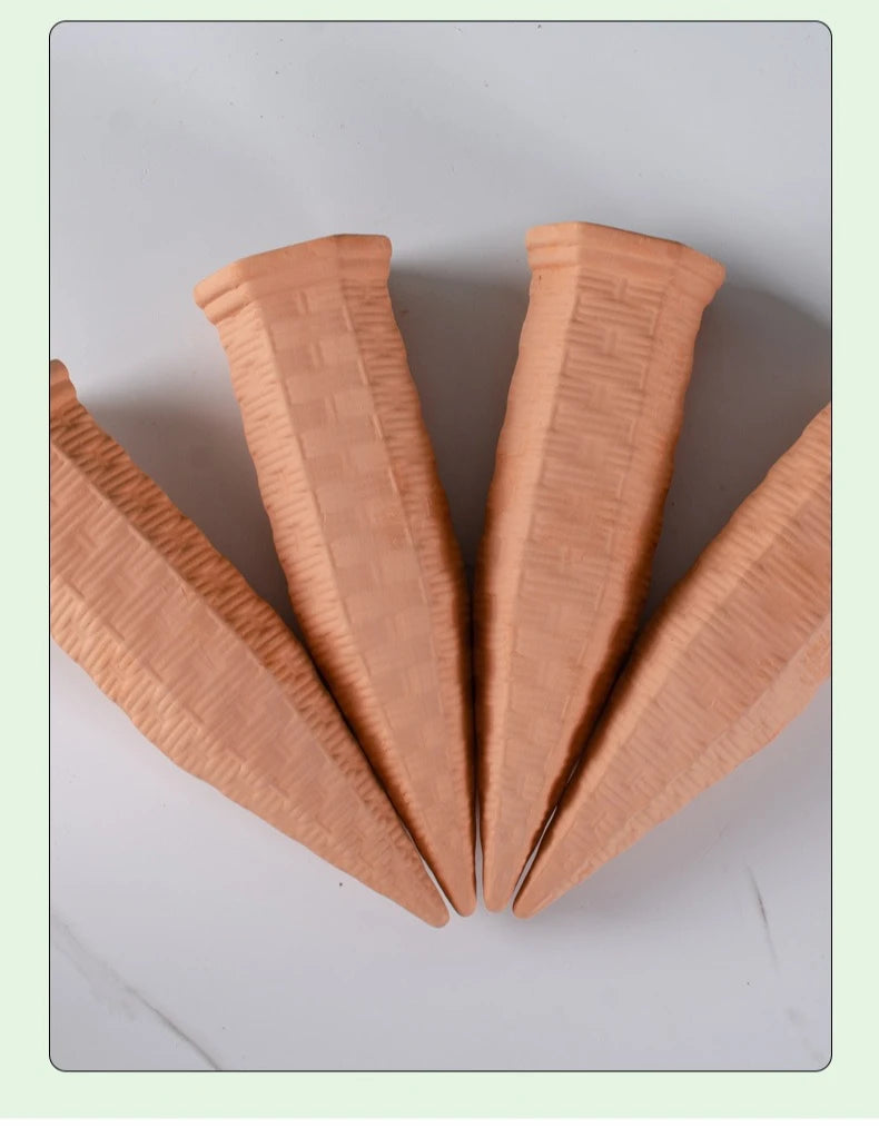 Terracotta Plant Watering Spikes for Indoor & Outdoor Plants — Vacation Watering & Slow Soil Hydration — 1, 4, 8 & 12 Piece