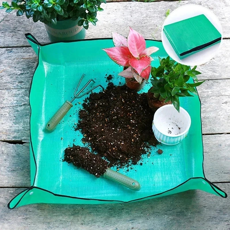 Waterproof Foldable Plant Repotting Mat for Succulents, Houseplants & Soil Cleanup — 50×50cm to 100×100cm Options