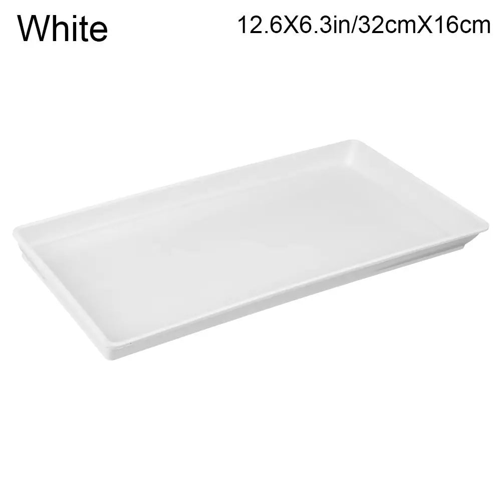 Rectangular Plastic Plant Saucer Drip Tray for Indoor & Outdoor Planters — BPA-Free, 6 Size Options from 18×13.5cm to 35×25cm