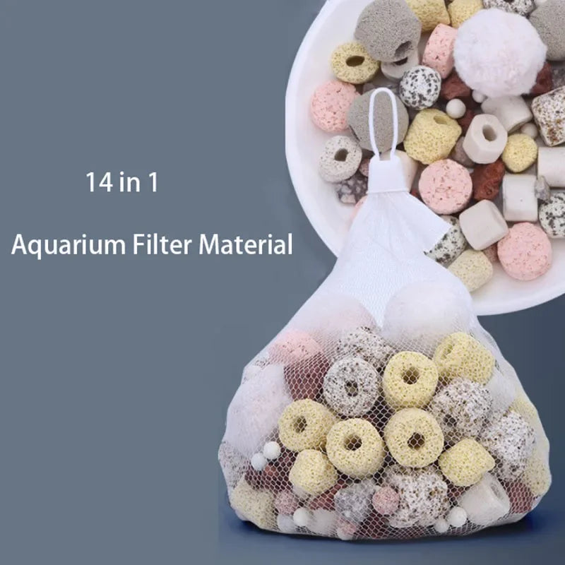 100g 250g 15 Types Aquarium Bio Balls Biochemical Ball Filter Media for Aquarium Filter Accessories for Fish Tank Effective