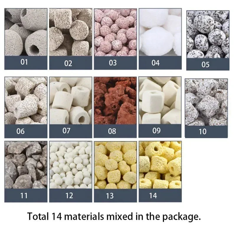 100g 250g 15 Types Aquarium Bio Balls Biochemical Ball Filter Media for Aquarium Filter Accessories for Fish Tank Effective