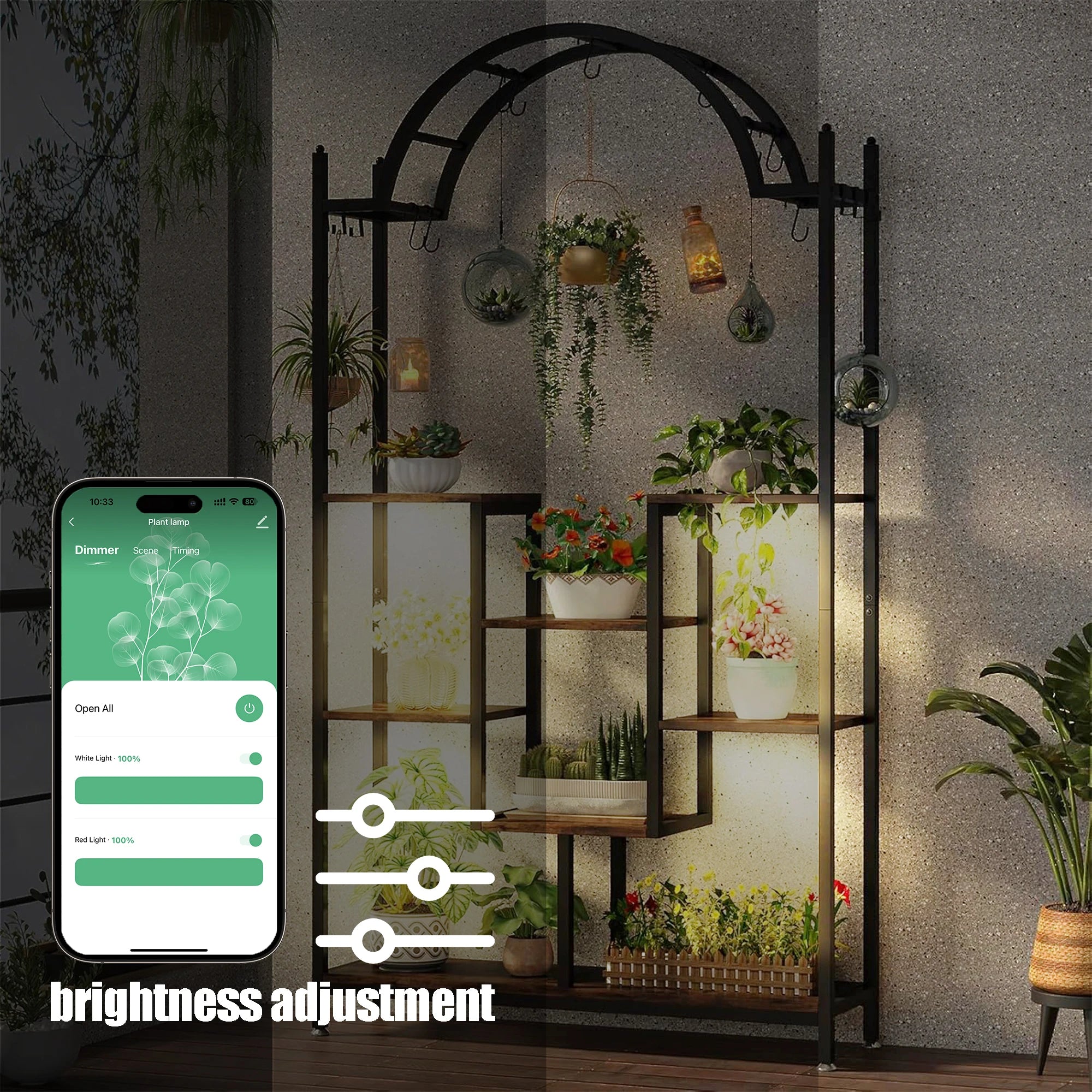Smart Adjustable Full-Spectrum LED Grow Light Bar for Indoor Plants & Plant Shelves — Tuya Compatible, 2pc & 4pc, US/EU/UK Plug