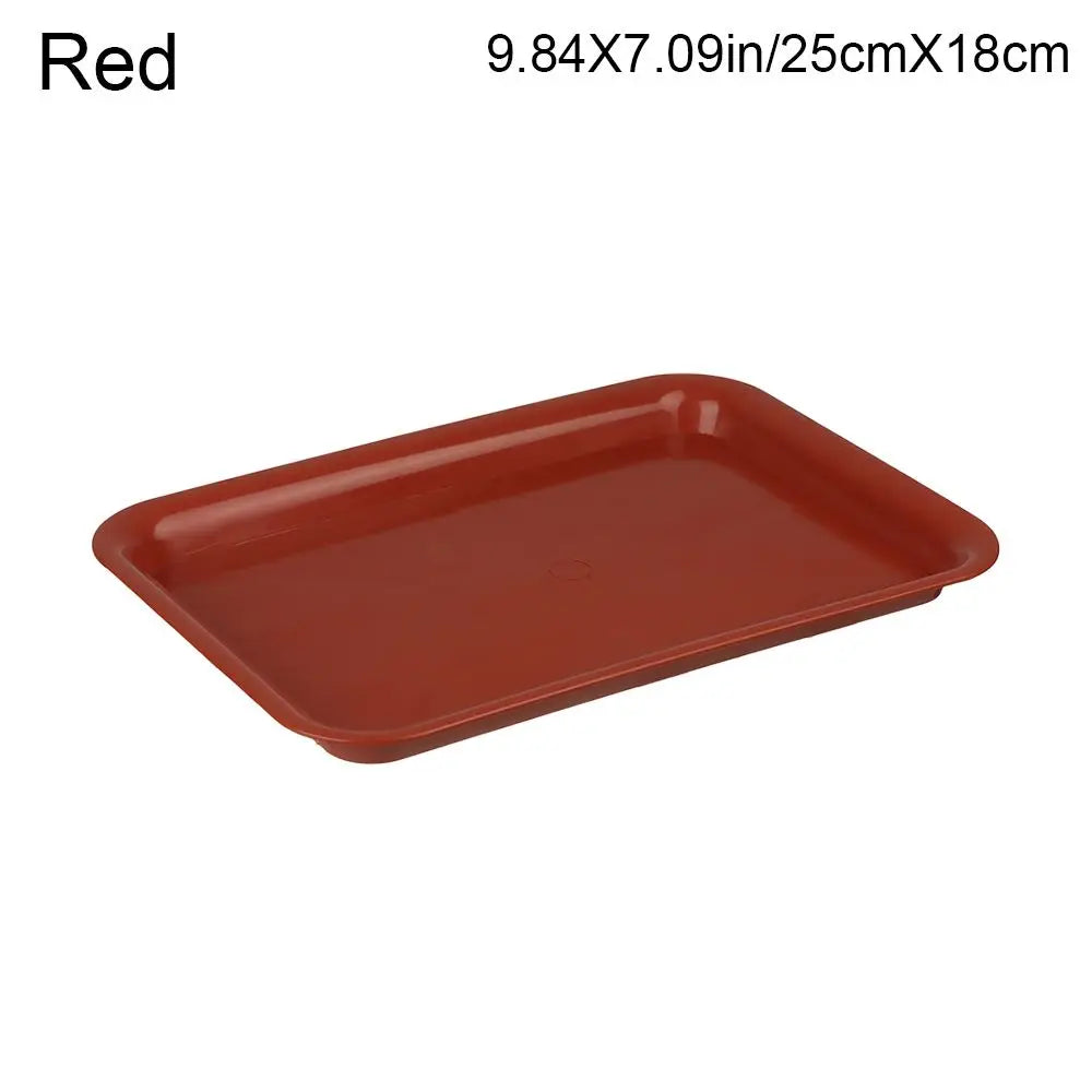 Rectangular Plastic Plant Saucer Drip Tray for Indoor & Outdoor Planters — BPA-Free, 6 Size Options from 18×13.5cm to 35×25cm