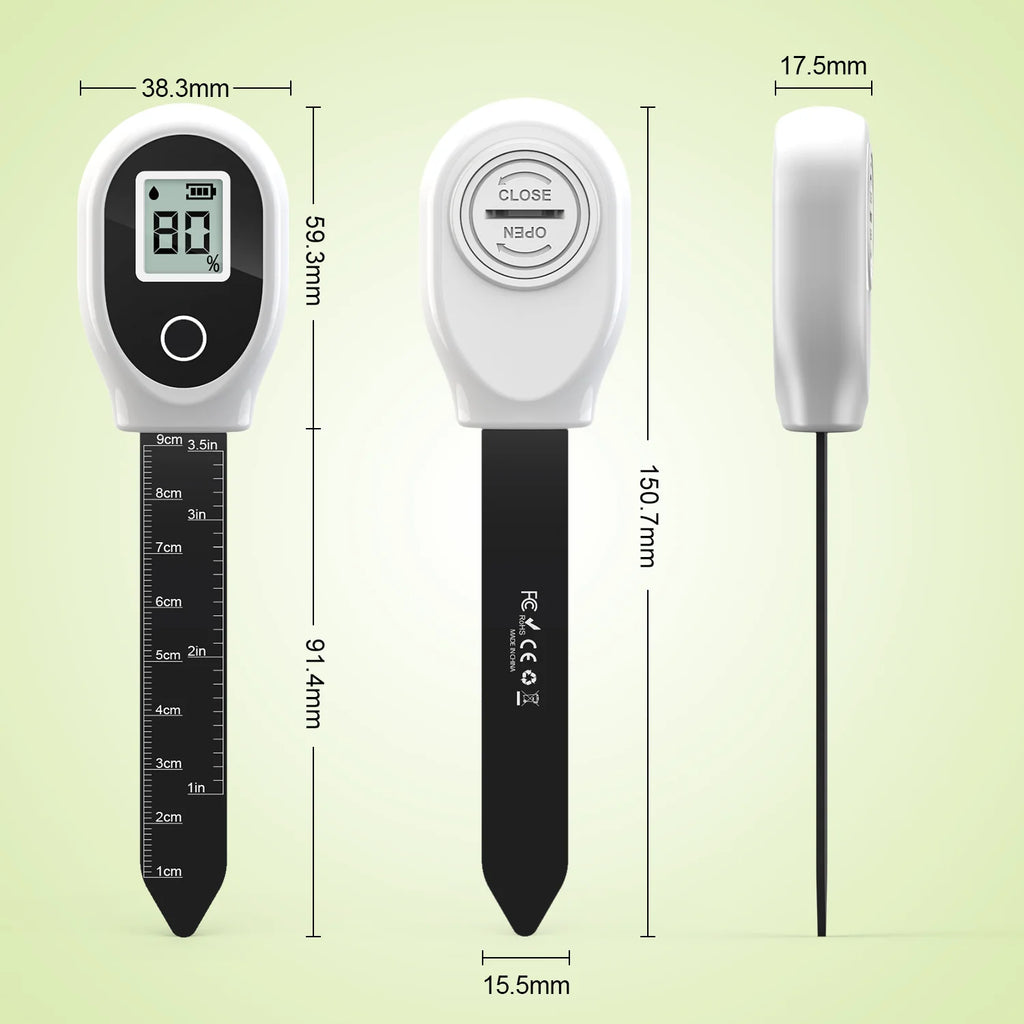 Digital Soil Moisture Meter with Backlit Display for Houseplants, Gardens, Lawns & Container Plants — High Accuracy 0–99%