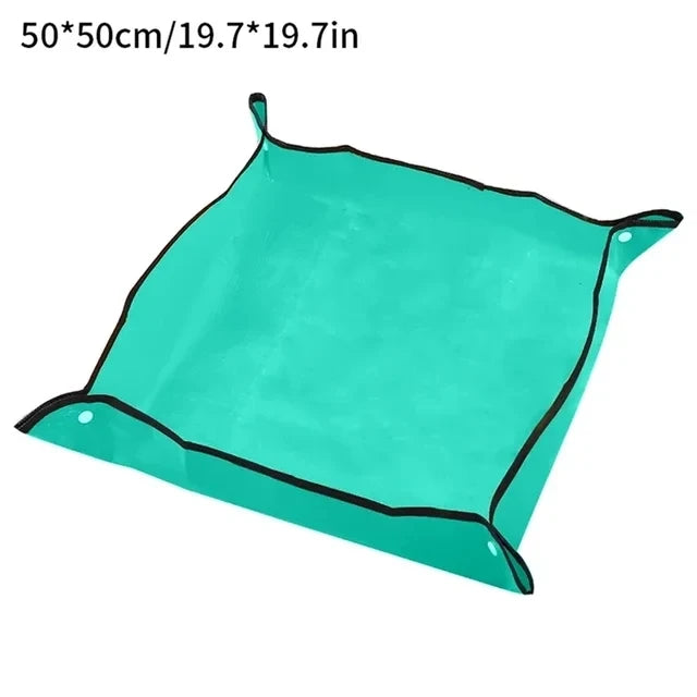 Waterproof Foldable Plant Repotting Mat for Succulents, Houseplants & Soil Cleanup — 50×50cm to 100×100cm Options