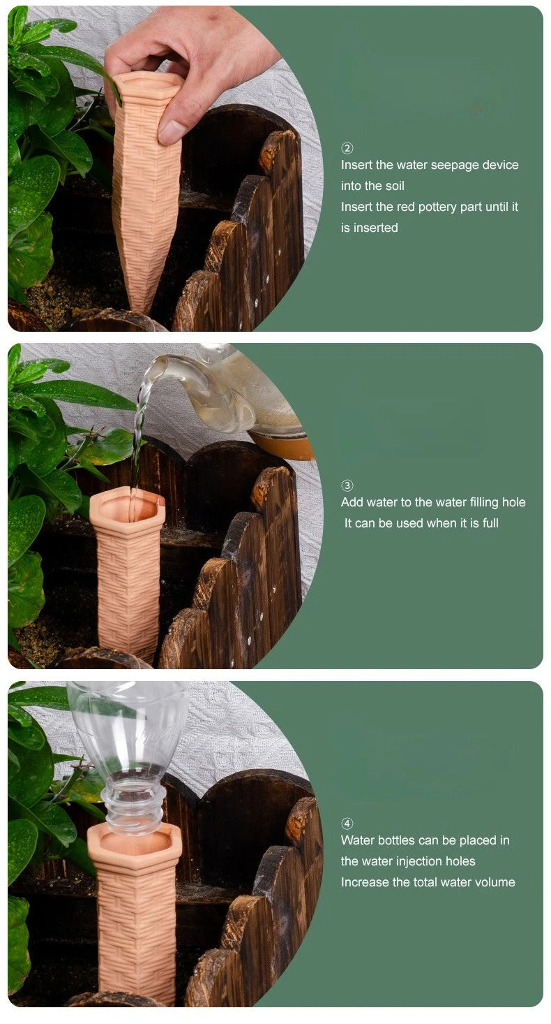 Terracotta Plant Watering Spikes for Indoor & Outdoor Plants — Vacation Watering & Slow Soil Hydration — 1, 4, 8 & 12 Piece