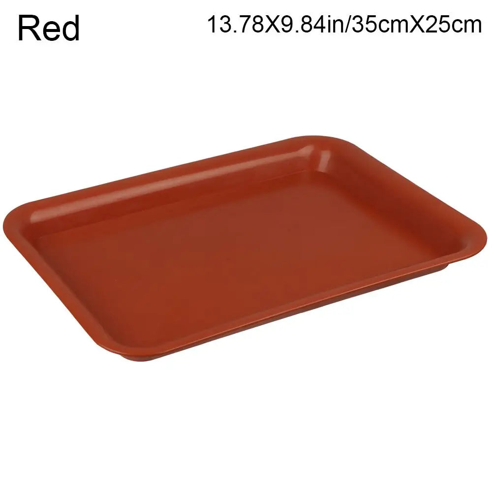 Rectangular Plastic Plant Saucer Drip Tray for Indoor & Outdoor Planters — BPA-Free, 6 Size Options from 18×13.5cm to 35×25cm