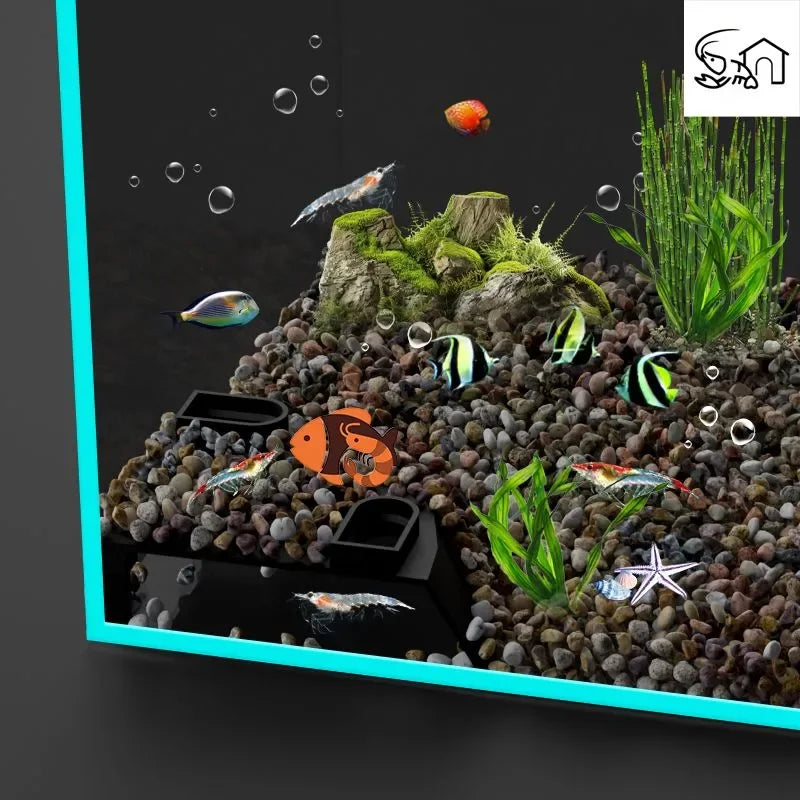 Aquarium Corner Hiding Cave, Small Fish Shrimp Hideouts Underground Cave Shelter, Fish Tank Decoration, Aquatic Pet Supplies