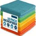 5/10/20/50pcs Microfiber Cleaning Cloth, Dishwashing Cloth Household Rag Kitchen Bathroom Cleaning Towel Durable Absorbent Towel