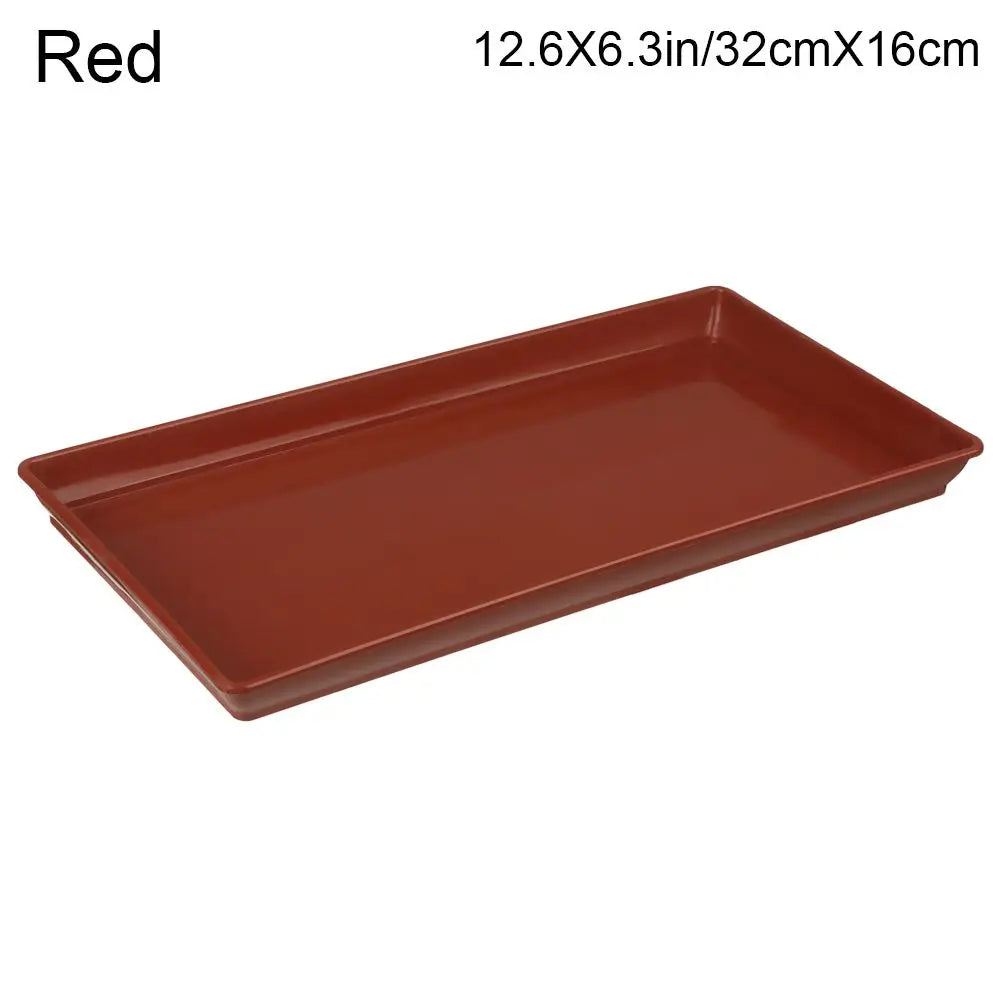 Rectangular Plastic Plant Saucer Drip Tray for Indoor & Outdoor Planters — BPA-Free, 6 Size Options from 18×13.5cm to 35×25cm