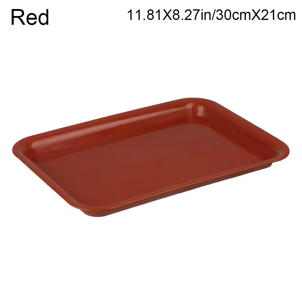 Rectangular Plastic Plant Saucer Drip Tray for Indoor & Outdoor Planters — BPA-Free, 6 Size Options from 18×13.5cm to 35×25cm