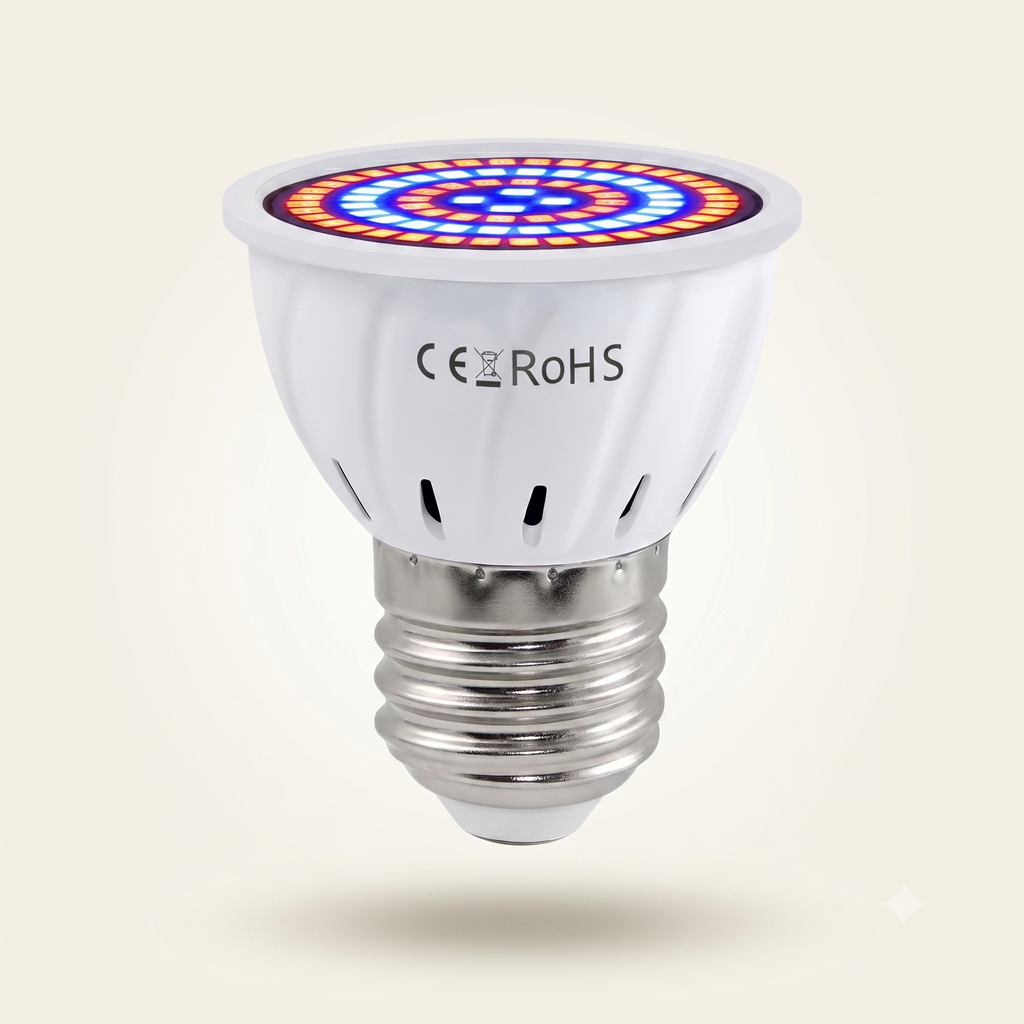 Full-Spectrum LED Plant Grow Light Bulb for Indoor Flowers, Herbs & Seedlings — E27, E14, GU10, B22, MR16 — 5W, 7W & 9W Options