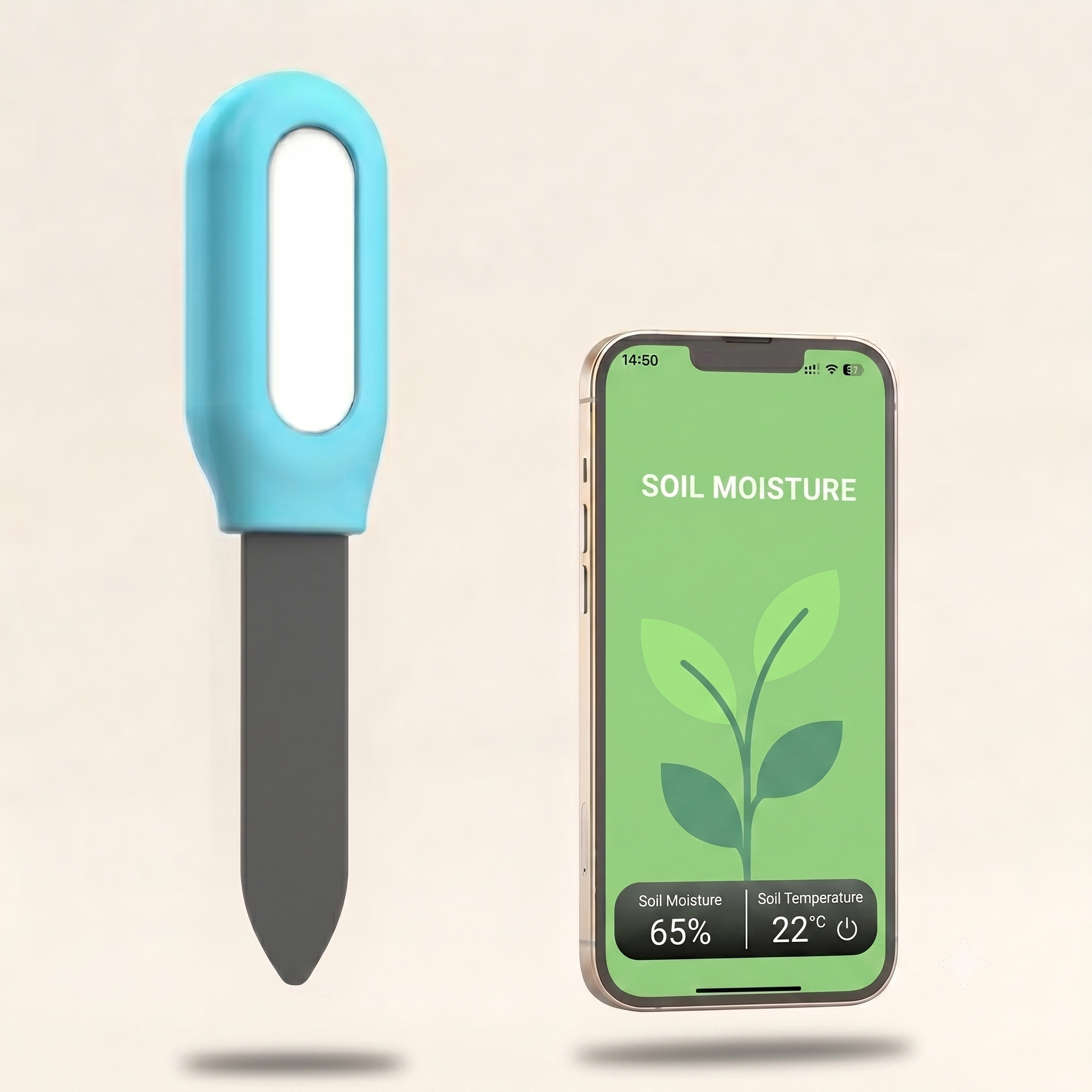 Smart Soil Moisture, Temperature & Humidity Sensor for Indoor Plants & Gardens — Bluetooth & Zigbee, Tuya & Home Assistant Compatible